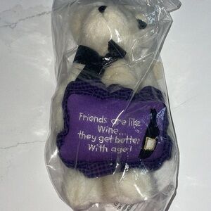 Boyds‎ Bears Head Bean Bear NWT Friends are like wine they get better with age